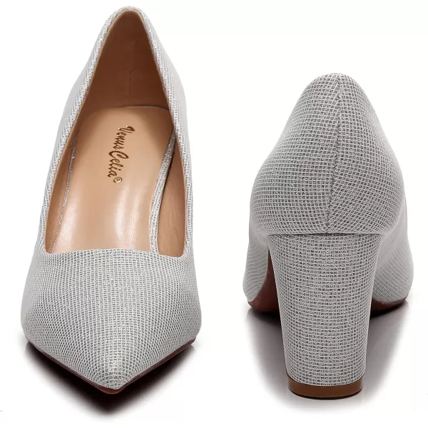 VenusCelia Women's Lewin Pump Chunky Heel Shoe