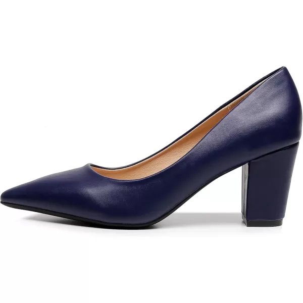 VenusCelia Women's Lewin Pump Chunky Heel Shoe