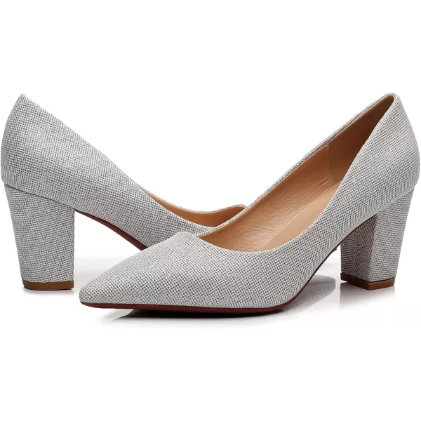 VenusCelia Women's Lewin Pump Chunky Heel Shoe