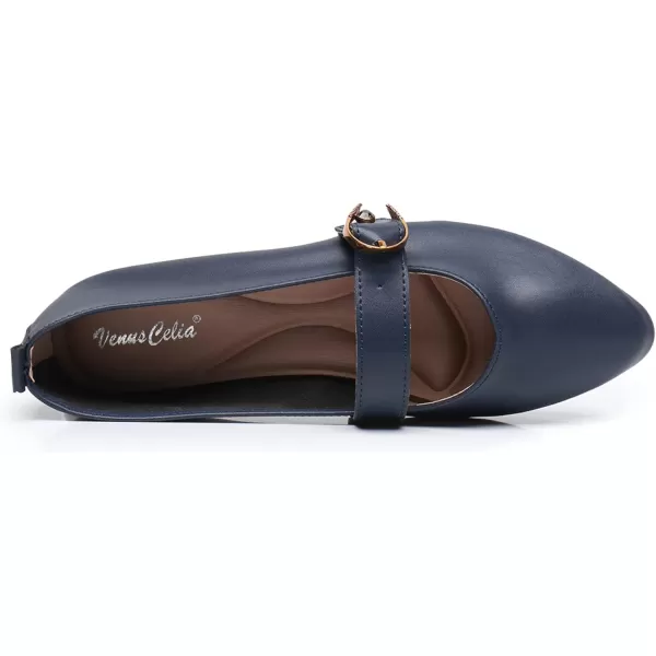 VenusCelia Women's Mary Jane Flat Shoe