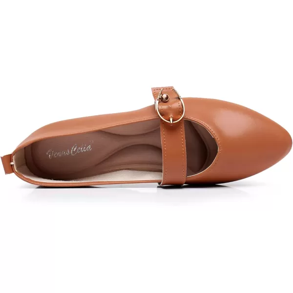 VenusCelia Women's Mary Jane Flat Shoe