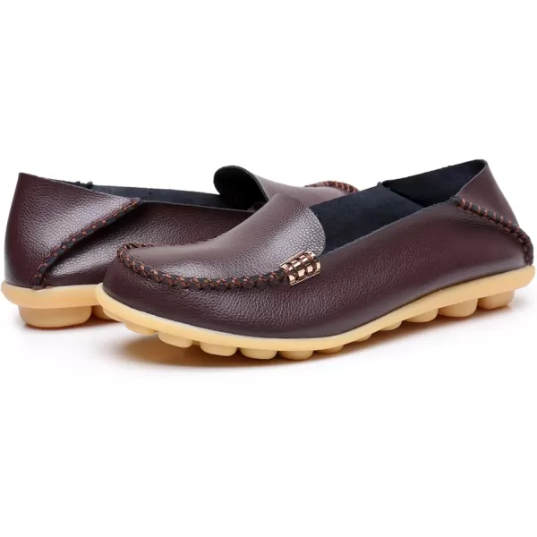 VenusCelia Women's Natural 2 Comfort Walking Flat Loafer