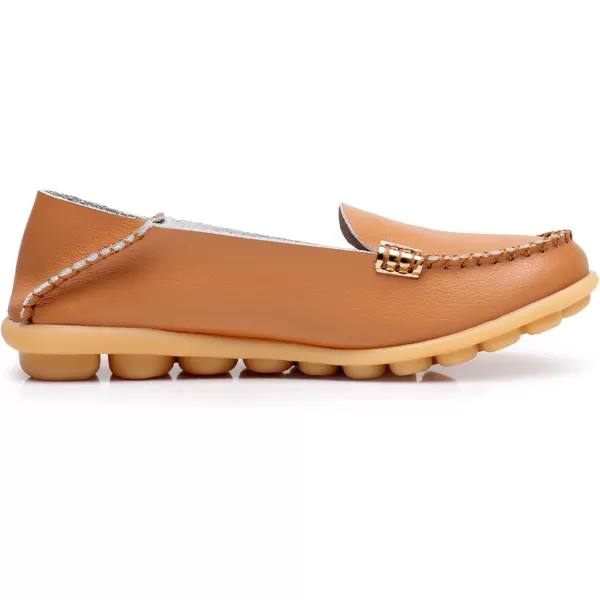 VenusCelia Women's Natural 2 Comfort Walking Flat Loafer