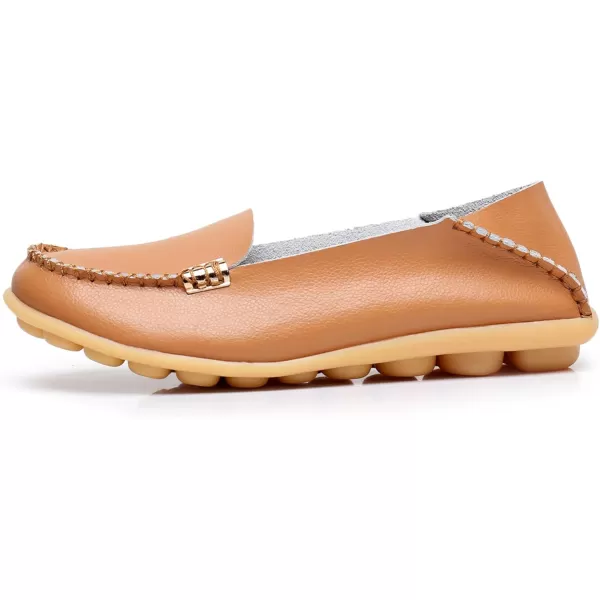 VenusCelia Women's Natural 2 Comfort Walking Flat Loafer