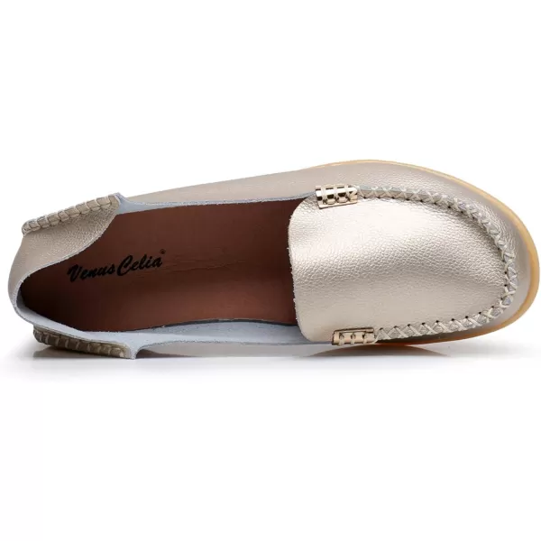 VenusCelia Women's Natural 2 Comfort Walking Flat Loafer