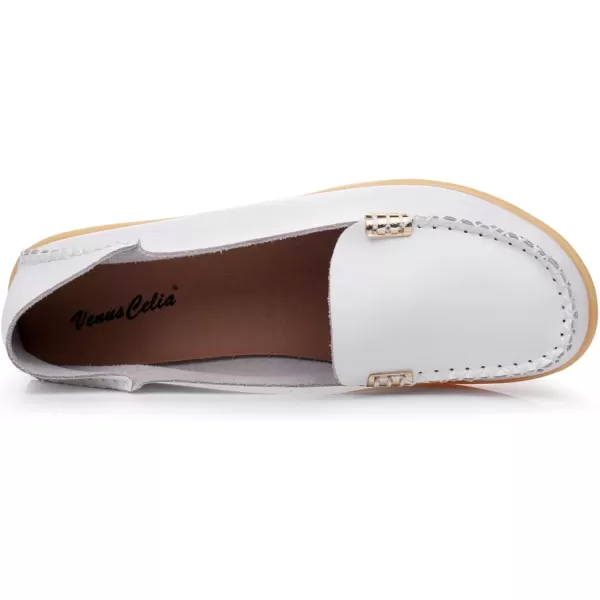 VenusCelia Women's Natural 2 Comfort Walking Flat Loafer
