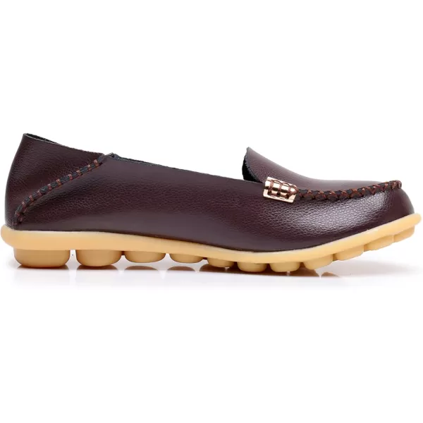VenusCelia Women's Natural 2 Comfort Walking Flat Loafer