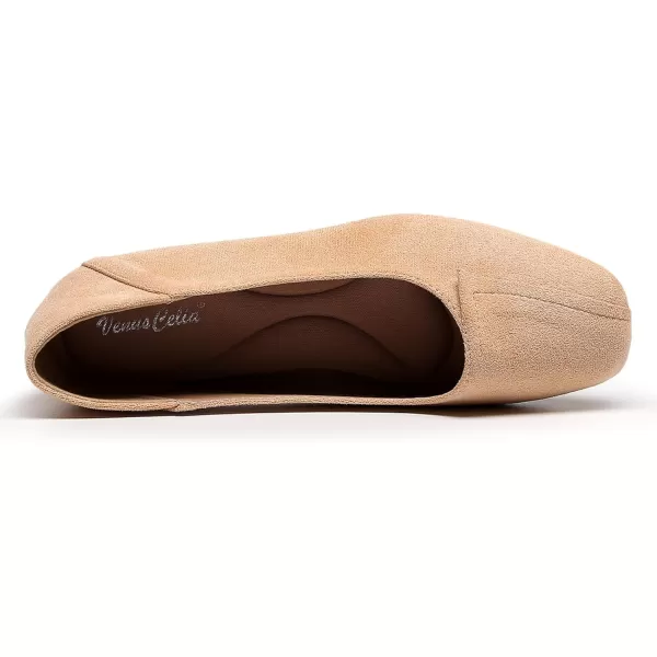 VenusCelia Women's Plain Dance Flat Shoe
