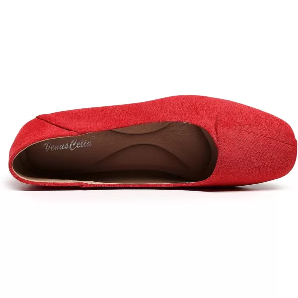 VenusCelia Women's Plain Dance Flat Shoe