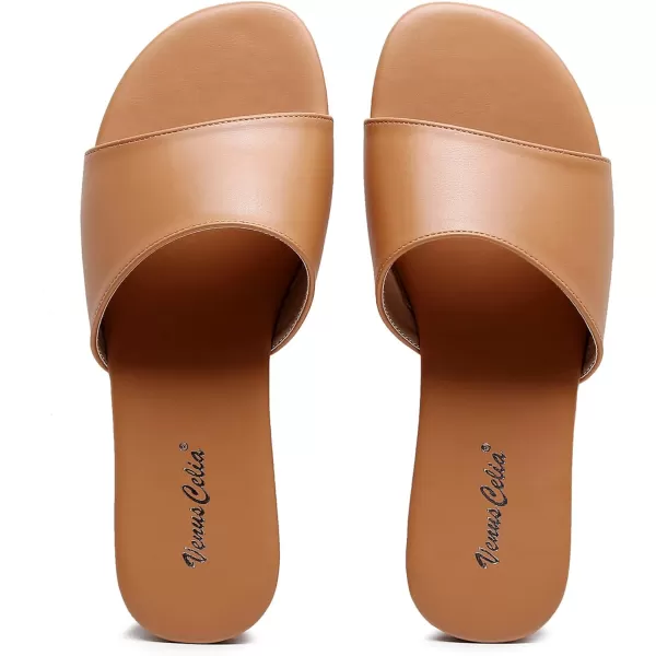VenusCelia Women's Plain Flat Sandal