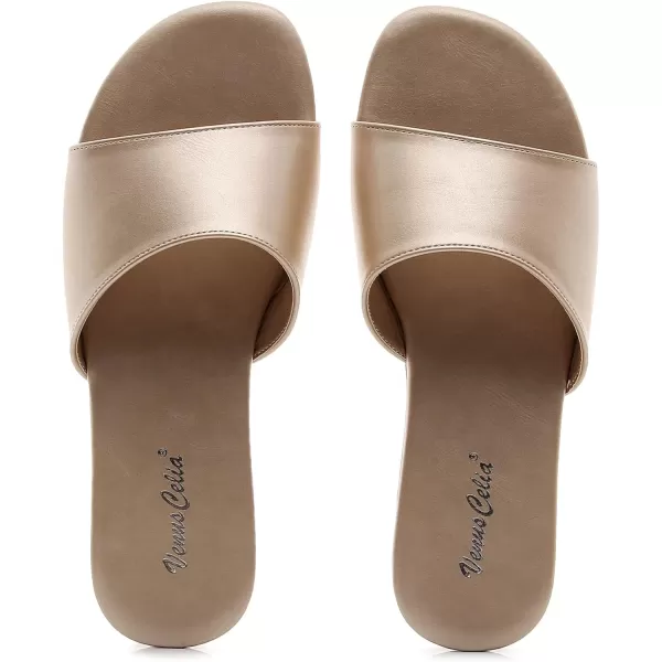 VenusCelia Women's Plain Flat Sandal