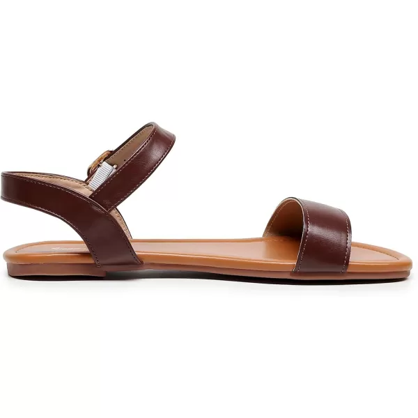 VenusCelia Women's Plain Strap Flat Sandal