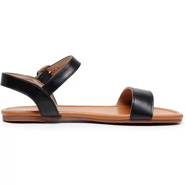 VenusCelia Women's Plain Strap Flat Sandal