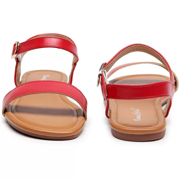 VenusCelia Women's Plain Strap Flat Sandal