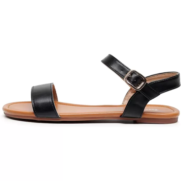 VenusCelia Women's Plain Strap Flat Sandal