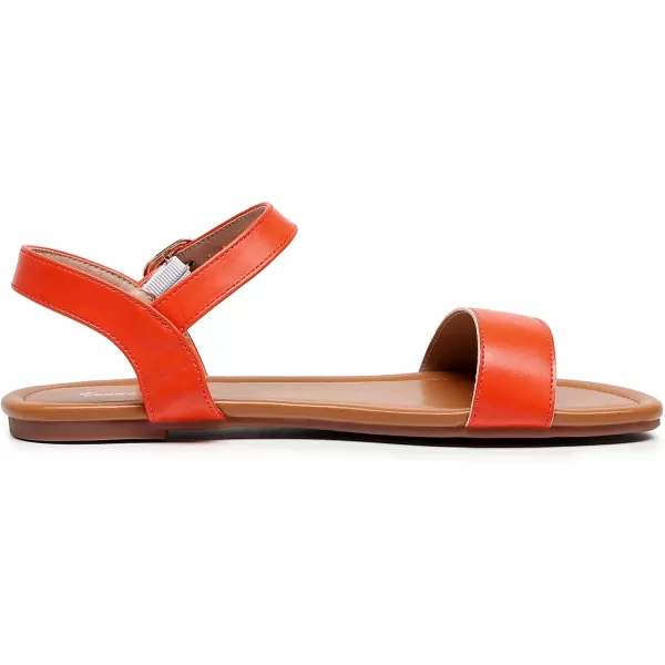 VenusCelia Women's Plain Strap Flat Sandal