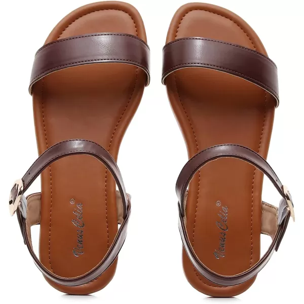 VenusCelia Women's Plain Strap Flat Sandal