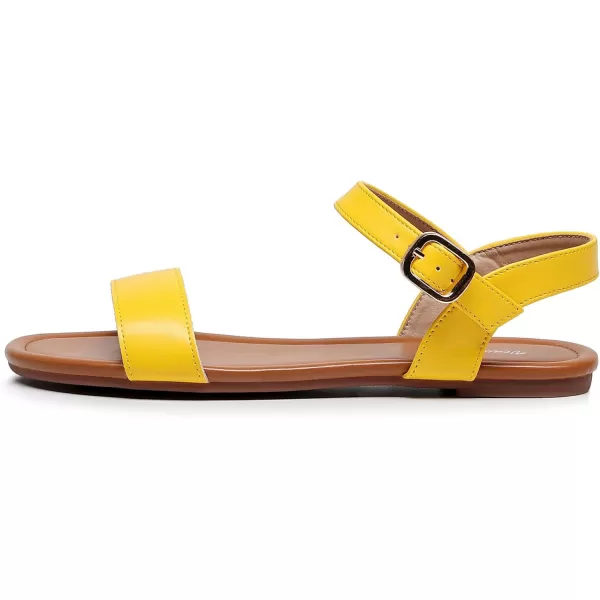 VenusCelia Women's Plain Strap Flat Sandal