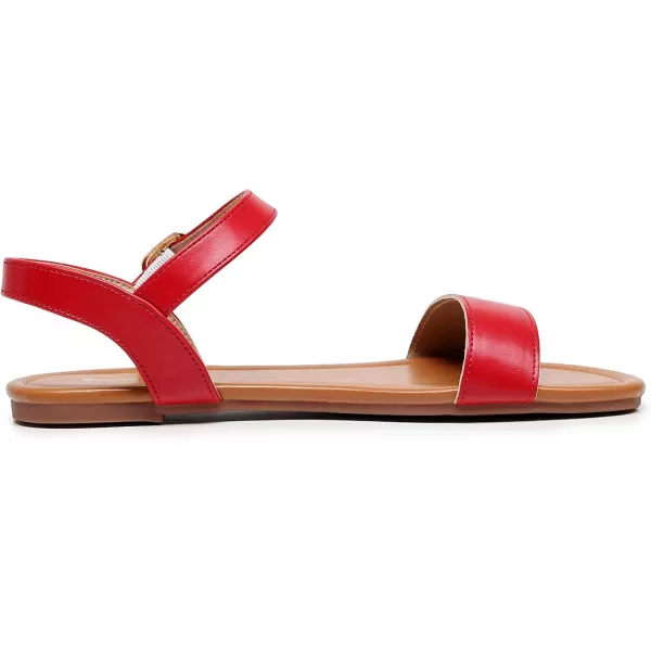 VenusCelia Women's Plain Strap Flat Sandal