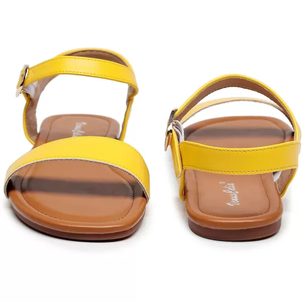 VenusCelia Women's Plain Strap Flat Sandal