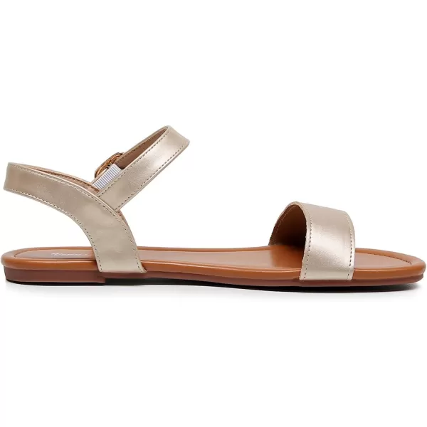 VenusCelia Women's Plain Strap Flat Sandal