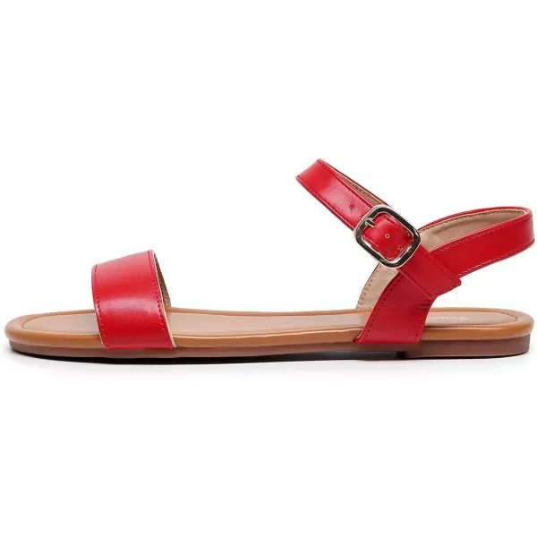 VenusCelia Women's Plain Strap Flat Sandal