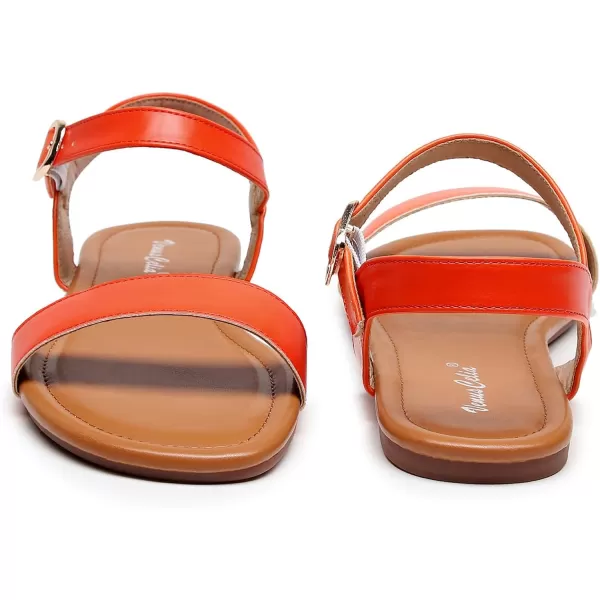 VenusCelia Women's Plain Strap Flat Sandal