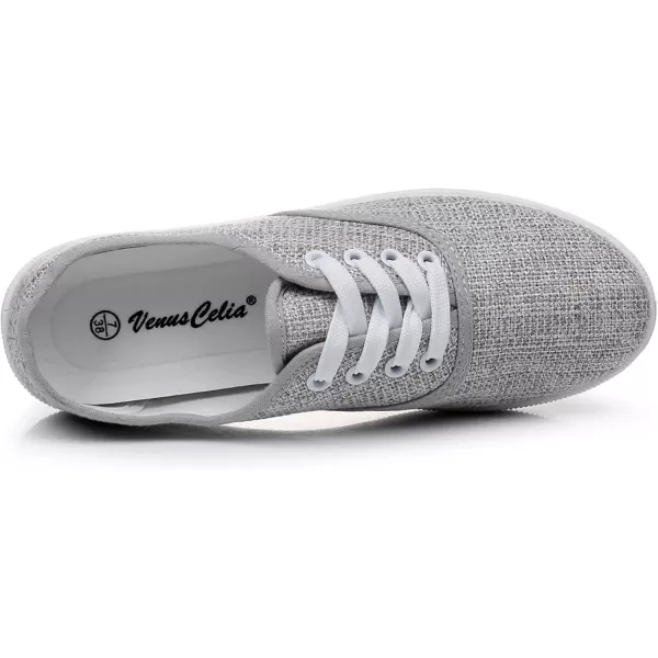 VenusCelia Women's Rainbow Lace Up Sneaker Shoes
