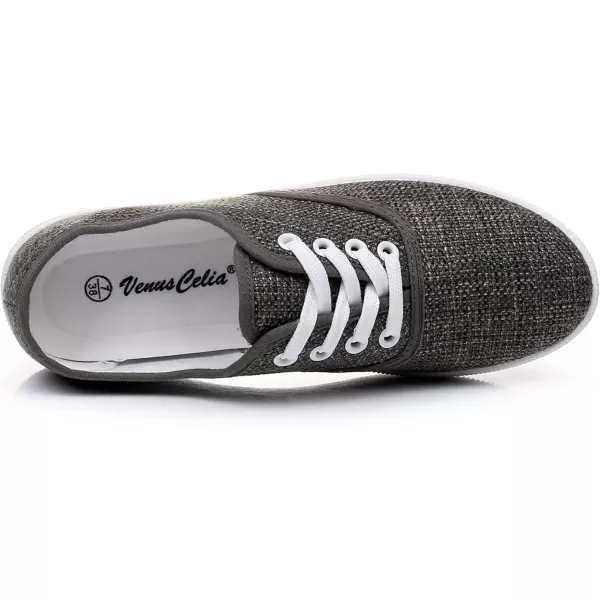 VenusCelia Women's Rainbow Lace Up Sneaker Shoes