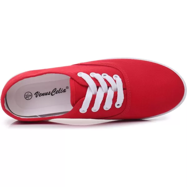 VenusCelia Women's Rainbow Lace Up Sneaker Shoes