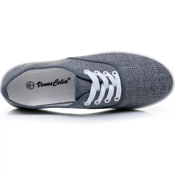 VenusCelia Women's Rainbow Lace Up Sneaker Shoes
