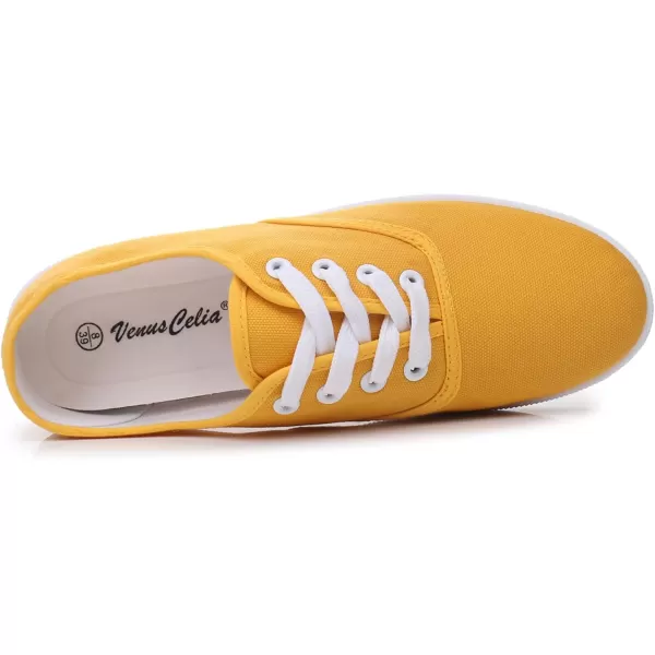 VenusCelia Women's Rainbow Lace Up Sneaker Shoes