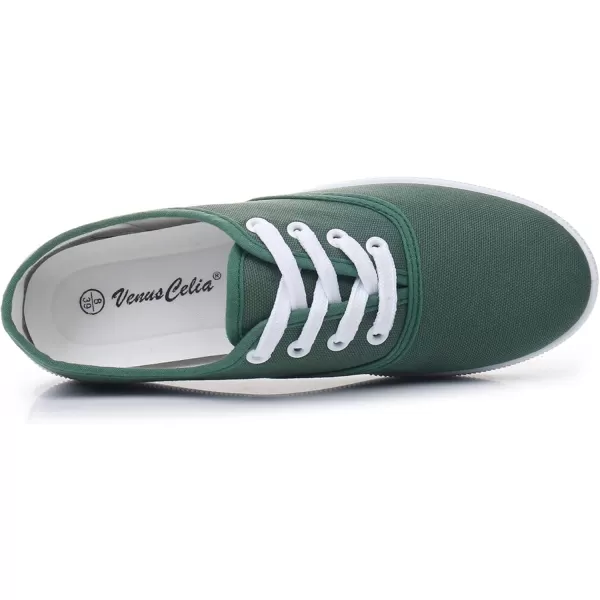 VenusCelia Women's Rainbow Lace Up Sneaker Shoes