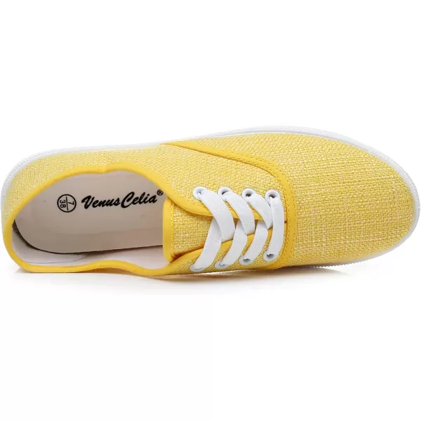 VenusCelia Women's Rainbow Lace Up Sneaker Shoes
