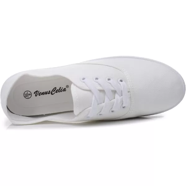 VenusCelia Women's Rainbow Lace Up Sneaker Shoes