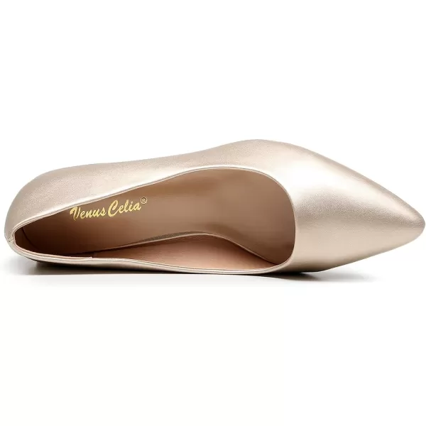 VenusCelia Women's Rokoko Pump Kitten Heel Shoe
