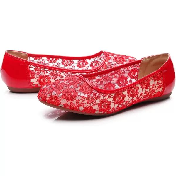 VenusCelia Women's Serenity Breathable Lace Upper Flat