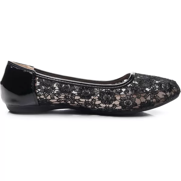 VenusCelia Women's Serenity Breathable Lace Upper Flat