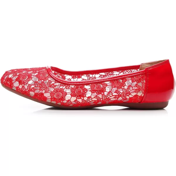 VenusCelia Women's Serenity Breathable Lace Upper Flat