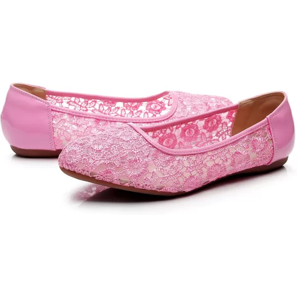 VenusCelia Women's Serenity Breathable Lace Upper Flat