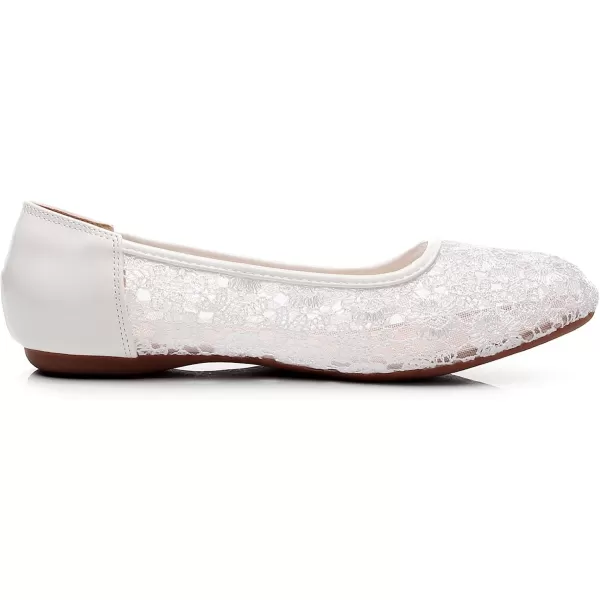 VenusCelia Women's Serenity Breathable Lace Upper Flat