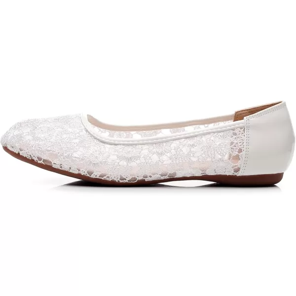 VenusCelia Women's Serenity Breathable Lace Upper Flat