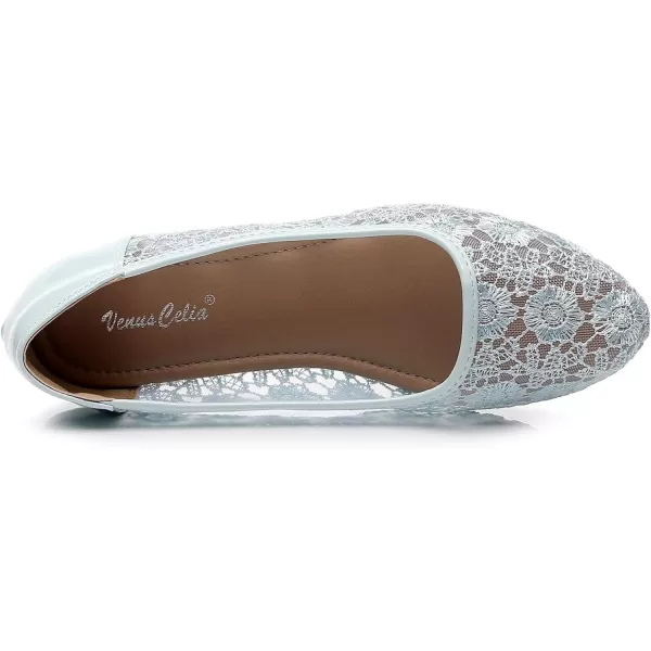 VenusCelia Women's Serenity Breathable Lace Upper Flat