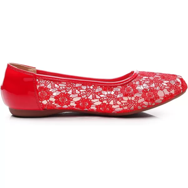 VenusCelia Women's Serenity Breathable Lace Upper Flat