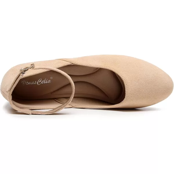 VenusCelia Women's Serenity Strap Flats Shoe