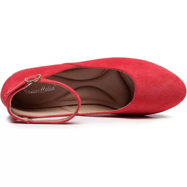 VenusCelia Women's Serenity Strap Flats Shoe