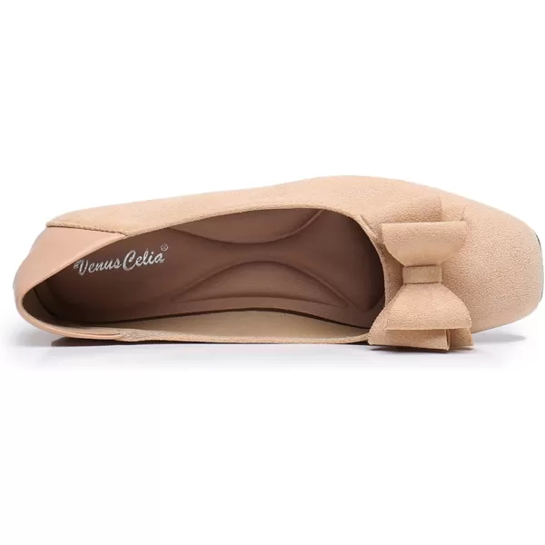 VenusCelia Women's Tile-Toe Flat Shoe