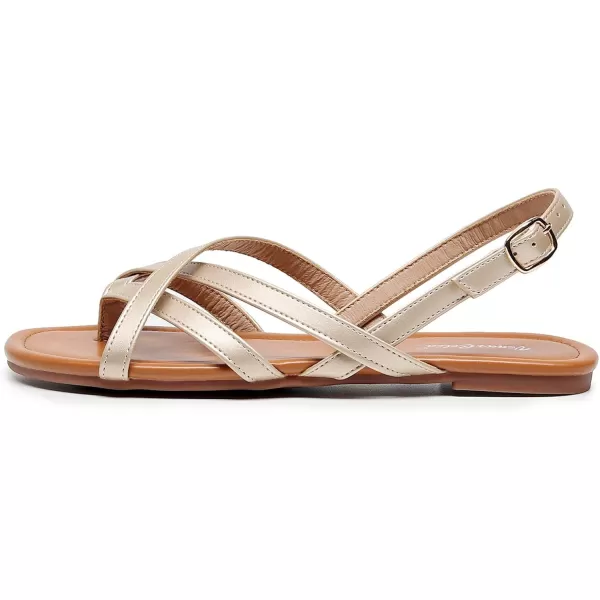 VenusCelia Women's X-Band Strap Flat Sandal