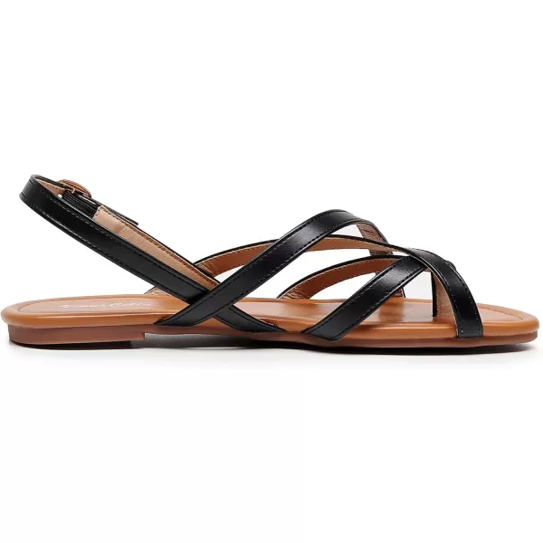 VenusCelia Women's X-Band Strap Flat Sandal
