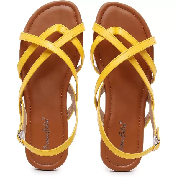 VenusCelia Women's X-Band Strap Flat Sandal